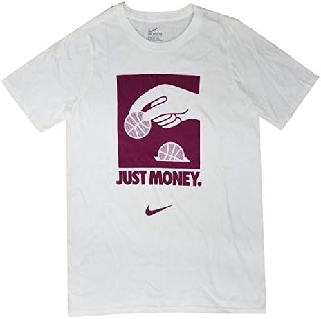 Boy's Just Money Graphic Crew Neck T-Shirt White Grape BQ6253-100