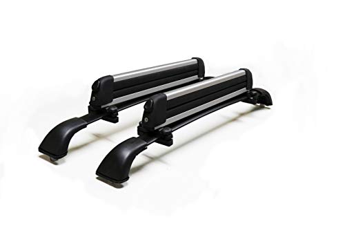 BRIGHTLINES Crossbars & Ski Rack for 6 Skis 4 Snowboards Combo Compatible with 2014-2018 Toyota Highlander XLE Limited SE