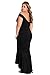 Astylish Womens Evening Dress Off Shoulder Flouncing Mermaid Formal Prom Gowns Medium Black