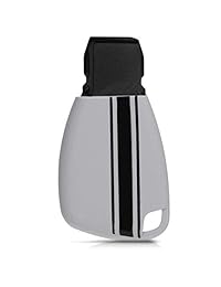 kwmobile Car Key Cover for Mercedes Benz - Silicone Protective Key Fob Cover for Mercedes-Benz 2-3 Button Car Key - Black Grey