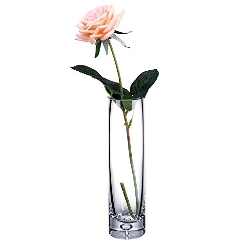 Diamond Star Cylinder Bud Vases Skinny Glass Vase Home Decorative Clear