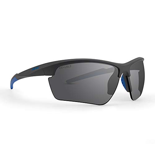 Epoch Eyewear Epoch 7 Matte Finish Sunglasses Gray/Blue Frame (GrayBlue/Smoke)