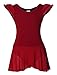DANSHOW Girls’ Ballet Dance Leotards with Flutter Sleeve Petal Skirt and Bowknot Back