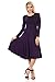 Pastel by Vivienne Women's Long Sleeve Fit and Flare Midi Dress Casual Formal