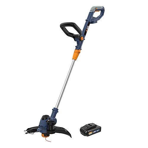 BLUE RIDGE 18V Cordless Grass Trimmer BR8151 with 25cm Cutting Width, 2.0 Ah Battery & Charger, 1x3m Cutting line Telescopic alum. Shaft, Edge Wheel