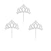 JANOU Tiara Silver Glitter Cake Topper Cupcake Picks Crown Cake Decoration for Wedding Birthday Baby Shower Party Pack 20pcs