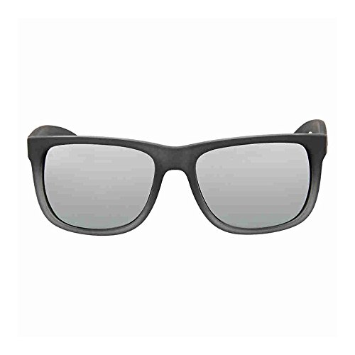 Ray-Ban Sunglasses - RB4165 Justin / Frame: Gray to Transparent Lens: Gray Silver Mirror Gradient (55mm)