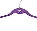 ESYLIFE Cascading Velvet Hangers with 360 Degree Swivel Hooks Ultra Thin No Slip, 50 Pack, Purple
