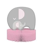 Baby Shower Girl 'Little Peanut' Elephant Party 3D Honeycomb Table Centerpiece