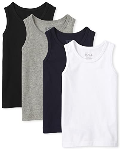 The Children's Place boys And Toddler Mix and Match Tank Top Shirt, Black/New N…