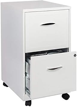Amazon Com Scranton Co 2 Drawer Steel Mobile File Cabinet In Pure White Office Products