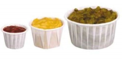 SCC125U - White Paper Pleated Souffle Cups, 1.25 Ounces