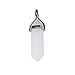 WTF! Crystal - White Jade - Healing Pointed Crystal Pendant for Necklace or Bracelet Gift for Friends And Family