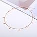 S.J JEWELRY Women Simple Delicate Full Moon 14K Gold Plated/Rose Gold/Silver Plated Layered Pendant Handmade Star Chokers Necklaces (Rose Gold)