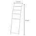 MyGift 4 Rung White Wall Leaning Blanket Ladder for Bedroom and Living Room, Bath Towel Storage Ladder, Freestanding Bathroom Drying Rack for Towels with Top and Bottom Non Slip Rubber Feet