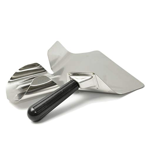 MGGi Stainless Steel French Fry Bagger Scoop Chip Popcorn Bagger Ice Candy Snacks Desserts Scooper, Right Handle