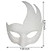 CSPRING 12PCS Cute Paper Face Paintable White Plain DIY Mask for Mardi Gras Cosplay Masquerade Dance Party