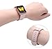 JSGJMY Compatible with Apple Watch Band Women Genuine Leather Replacement Strap for Iwatch Series 5 4 3 2 1 Sport Edition (Soft Pink/Rose Gold Aluminum, 42mm 44mm M/L)