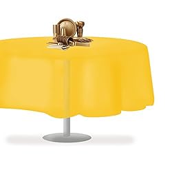 Yellow 1 Pack Premium Disposable Plastic Tablecloth