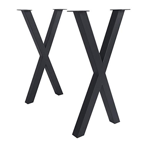 TCHOMENY Table Legs 28 INCH X Type Metal Bench Legs DIY Dinning Coffee