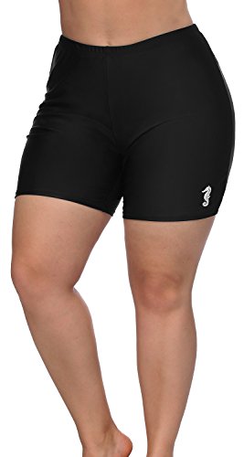 Sociala Women's Plus Size Swim Shorts High Waisted Swimsuit Bottoms Boardshorts