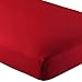 Bare Home Fitted Bottom Sheet Queen Size - Premium 1800 Microfiber - Ultra-Soft Hotel Luxury - Deep Pocket - Durable and Long Lasting - Fitted Sheet (Queen, Red)