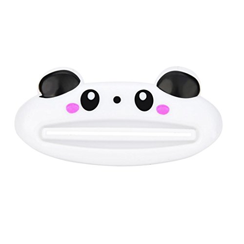 Toothpaste Tube Squeezer Dispenser for Kids, Staron Hot Sale Kid Gift Bathroom Home Tube Rolling Holder Squeezer Easy Cartoon Toothpaste Dispenser (White)