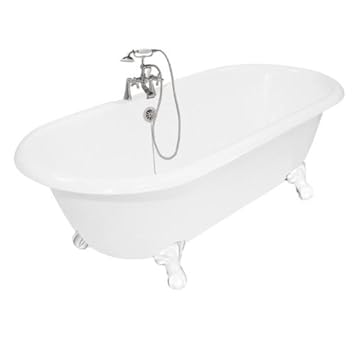 Winston 67 X 32 Cast Iron Bathtub Faucet Package 1 Finish White