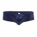 iEFiEL Mens Shiny Cap Cover Bulge Pouch Low Rise Mini Bikini Briefs Lingerie Underwear Dark Navy L