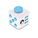 Stress Relief Fidget Cube Toy: Fidget Toy for Relaxing Therapy Cube Fidget Toy - Great Gift for Autism, ADD, ADHD - Fidget Toys for Work/Office/Home (1 PACK, White - Blue)
