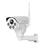 Wireless Security Camera,Jennov 1080P Wireless WiFi PTZ Camera Home Video IP Network Surveillance Pre-Installed 32G MicroSD Card with 4X Zoom Lens Audio Outdoor Night Vision