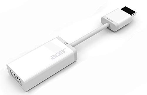 Acer HDMI to VGA Adapter (Model ACB521, Part # NP.CAB1A.024) - White