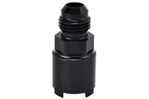 ESPEEDER SYKRSS 6AN Male Flare to 3/8 SAE Quick Disconnect Female EFI Aluminum Fitting Adapters Black
