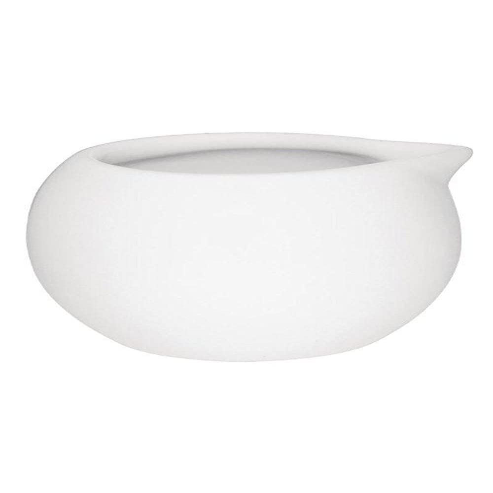 Olympia Cafe Milk Jug - 70 ml/2.5 oz (Box 6), White, Stoneware Milk Jug, Handle-Free Design, Fine Pouring Spout, Microwave Safe, Tea & Coffee Small Milk Jug, CM754