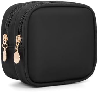 Amazon.com: YogoRun Makeup Bag for Purse Travel Size Toiletries Cosmetic  Pouch for Women Sunscreen Bag with Zipper Pocket M, Black : Beauty &  Personal Care