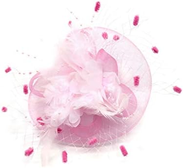 Kentucky Derby Fascinator Hair Clip Hat Feather Prom Cocktail Party Headwear