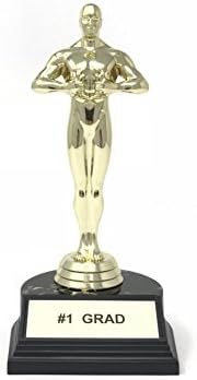 aahs!! Engraving Graduation Greetings and Superlatives Trophies-7" H x 3.5" L x 3" W (#1 Grad)