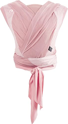 Chicco Boppy ComfyHug Ergonomische Babytrage für Neugeborene, ab 2,5 kg, einfach zu bedienen und bequem, Elternausrichtung, verstellbares Geschirr, Kopf und Hals, Rosa