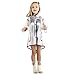 Kids Transparent Button Raincoat, Boys Girls Hooded Rain Jacket, Lightweight Rain Wear (A, L)