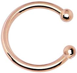 Rose Gold Plated Traditional Non Piercing Nose Ring for Women and Girls (SFJR9)