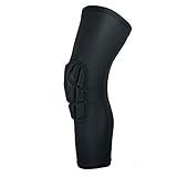 EraseSIZE Compression Honeycomb Long Knee Sleeve Non-Slip Adjustable Knee Brace Wraps with Pressure Strap and Protector for Sports, Joint Patella Pain Relief, Arthritis and Injury Recovery