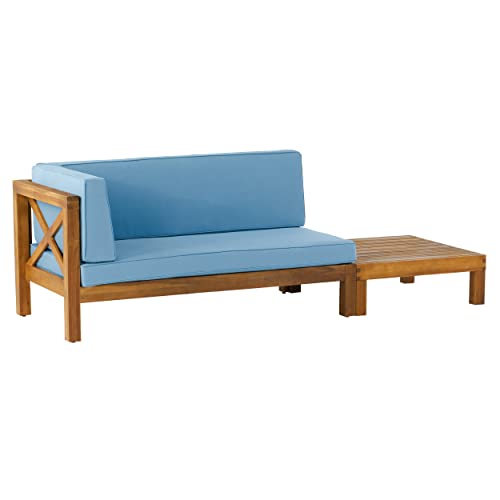 Christopher Knight Home Brava Outdoor Left Arm Loveseat and Coffee Table Set -…