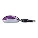 Verbatim Wired Optical Computer Mini USB-A Mouse - Plug & Play Corded Small Travel Mouse with Retractable Cable – Purple 98617