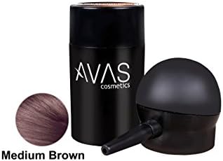 AVAS Hair Building Fiber and Hair Fiber Applicator Pump - Medium Brown