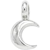 925 Sterling Silver Tiny Moon Charm Pendant | Charm Only