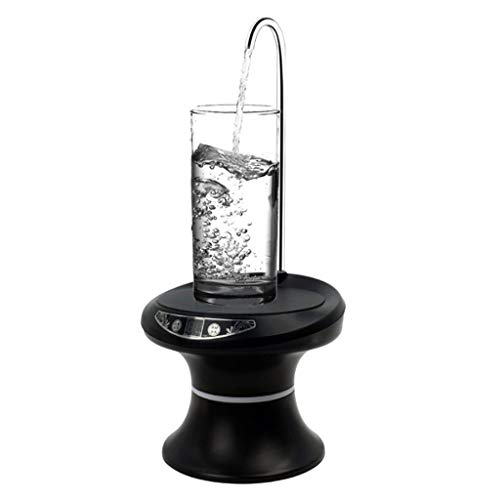 COM1950s Electric Pump for Water Bottle Drink Dispenser USB Rechargeable Drinking Tool Healthy and Durable Simple But Useful (Black)