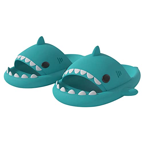 Cute Shark Slippers For Women Men Slip Novelty Open Toe Slides Summer Lightweight Sole Sandals Beach Slippers