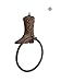Comfify Cast Iron Cowboy Boot Hand Towel Holder | Decorative Bathroom Or Guest Hand Towel Ring | 7.1x1.8X 8.3”| Rustic Country Western Design | with Screws and Anchors