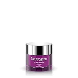 Neutrogena Triple Age Repair Anti-Aging Daily Facial Moisturizer with SPF 25 Sunscreen &amp; Vitamin C, Firming Face &amp; Neck Cream for Dark Spots with Glycerin &amp; Shea Butter, 1.7 Ounce