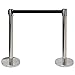 3-ft. Control Stanchions | Heavy Duty | Retractable 6.25 ft. Belt | Easy to Assemble | Perfect for Events & Parties|Silver pack of 1 set